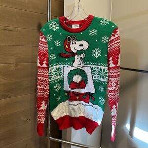Ugly Christmas Sweater Snoopy Festive USED Women's Small
